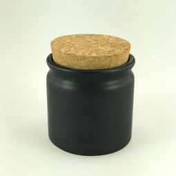 Themes: Ceramic jar with cork black