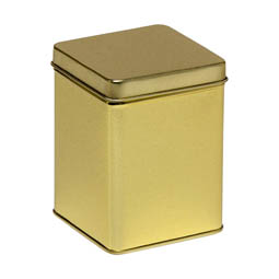 Metallverpackungen: gold Tee
