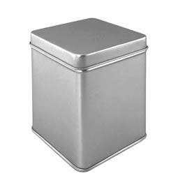 Silberne Dosen: silver quadrat 100 g