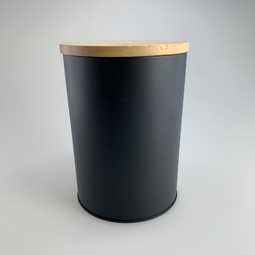 Themen: bamboo lid tin box black