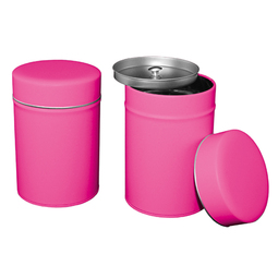 Runde Dosen: pink Doppeldeckel, Art. 2135