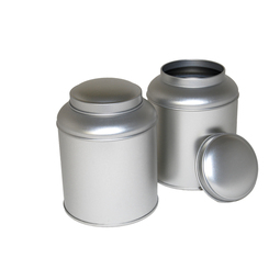 Wachsdosen: Tea-classic; runde Stülpdeckeldose für Tee, aus elektrolytischem Weißblech.