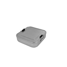Themen: Brotbox-Lunchbox Aluminium Quadrat