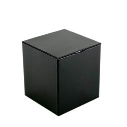 Schwarze Dosen: Tee box square black; Artikel 8100