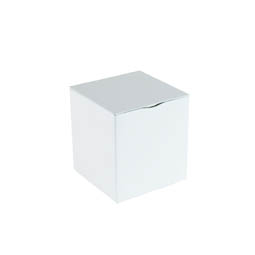 Quadratische Dosen: Tee box square white, Art. 8105