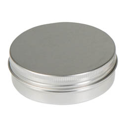 Filterdosen: Dose aus Aluminium, 100ml,  mit Schraubdeckel; runde Schraubdeckeldose, blank, mit Schutzlack.