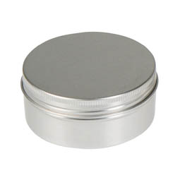 Themes: Dose aus Aluminium mit Schraubdeckel, 250ml; runde Schraubdeckeldose, blank, mit Schutzlack.