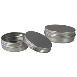 Lidschattendosen: Dose, 600 ml, aus Aluminium mit Schraubdeckel; runde Schraubdeckeldose, mit Schutzlack.