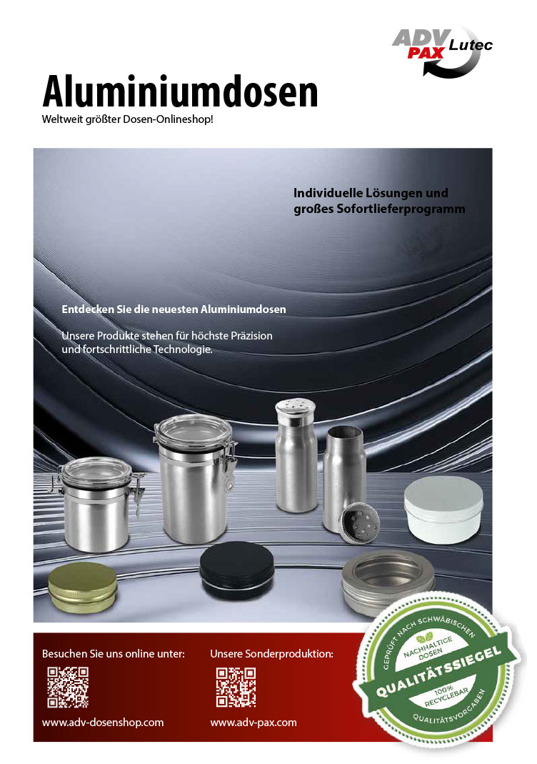 Aluminiumdosen Katalog downloaden