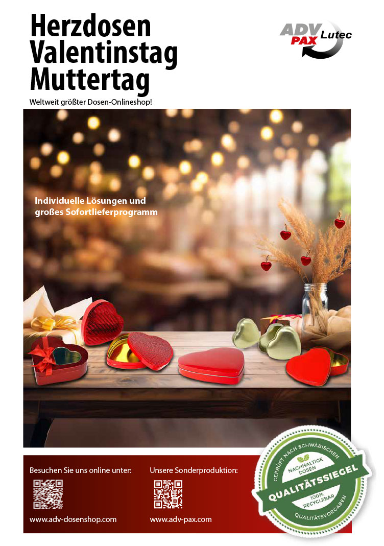 Herzdosen, Valentinstags- und Muttertags-Dosen Katalog downloaden