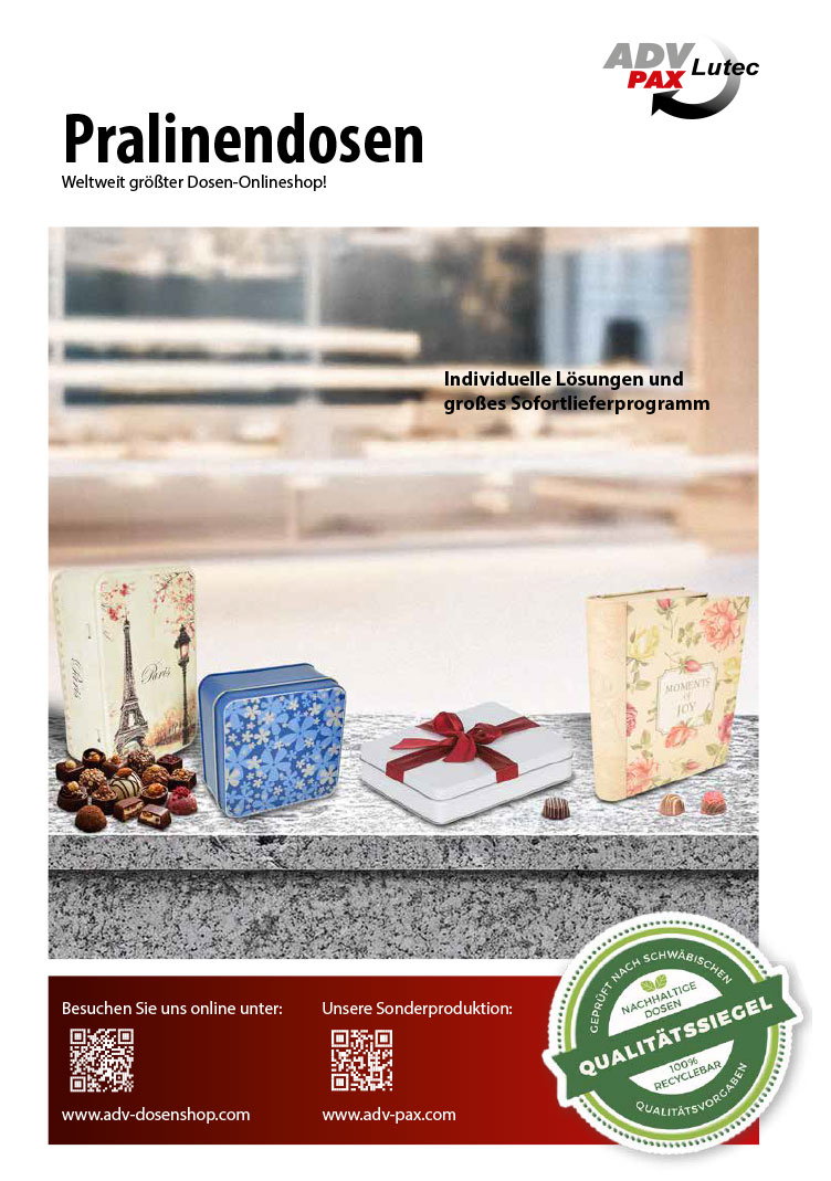 Pralinendosen Katalog downloaden