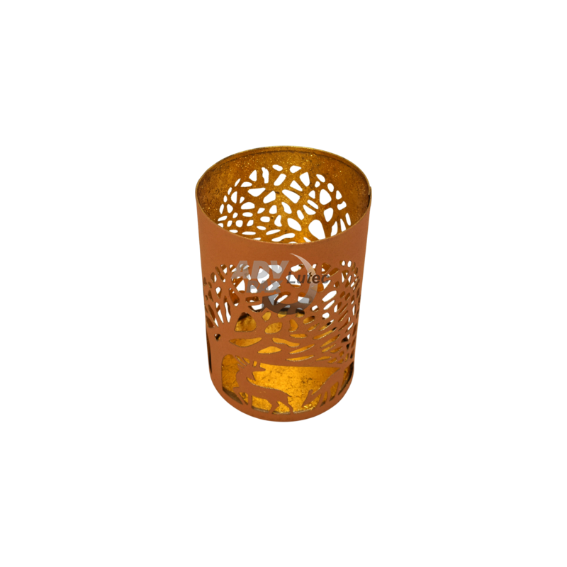 Windlicht mit ausgestanztem Motiv