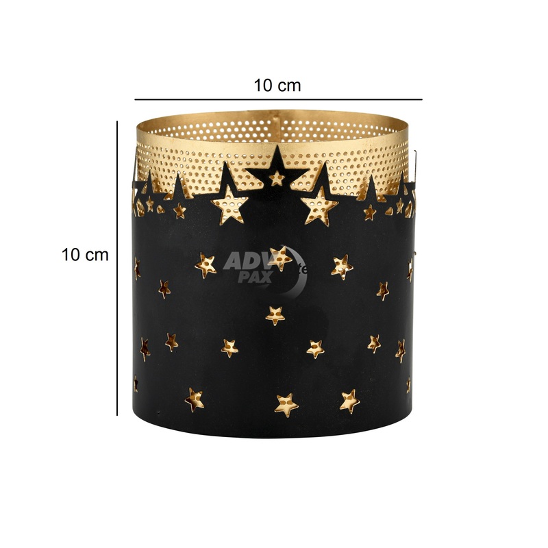 Windlicht mit ausgestanztem Motiv