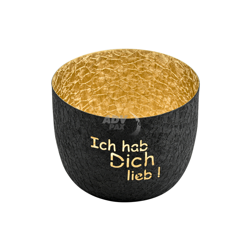 Windlichtschale aus Metall