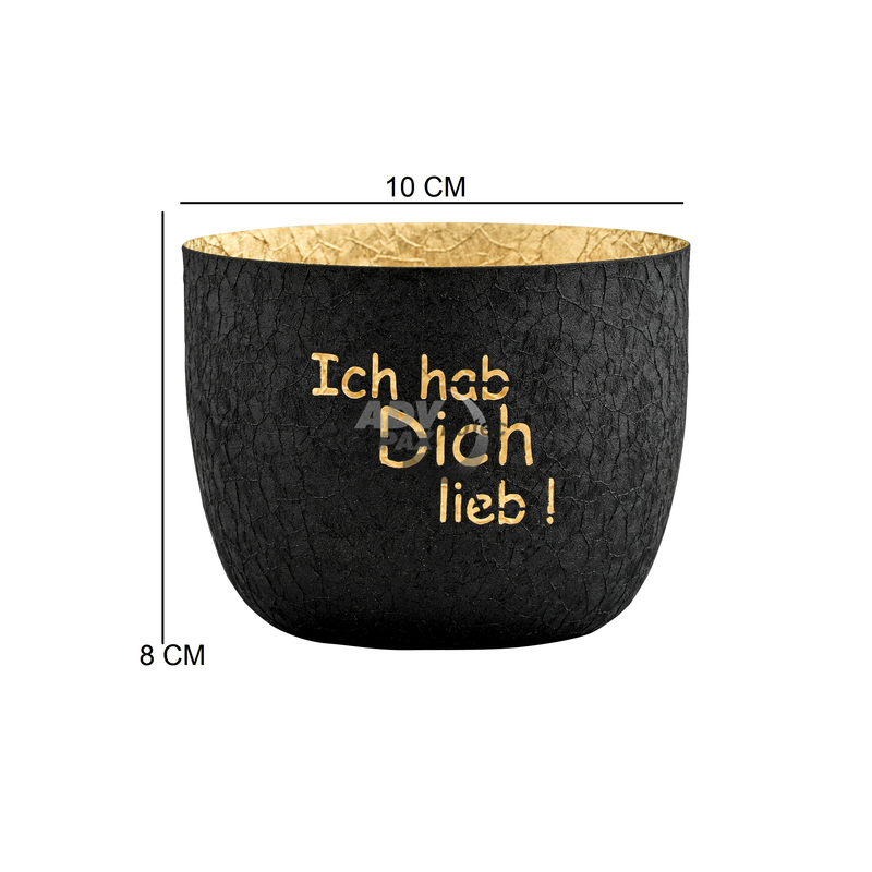 Windlichtschale mit ausgestanztem Motiv