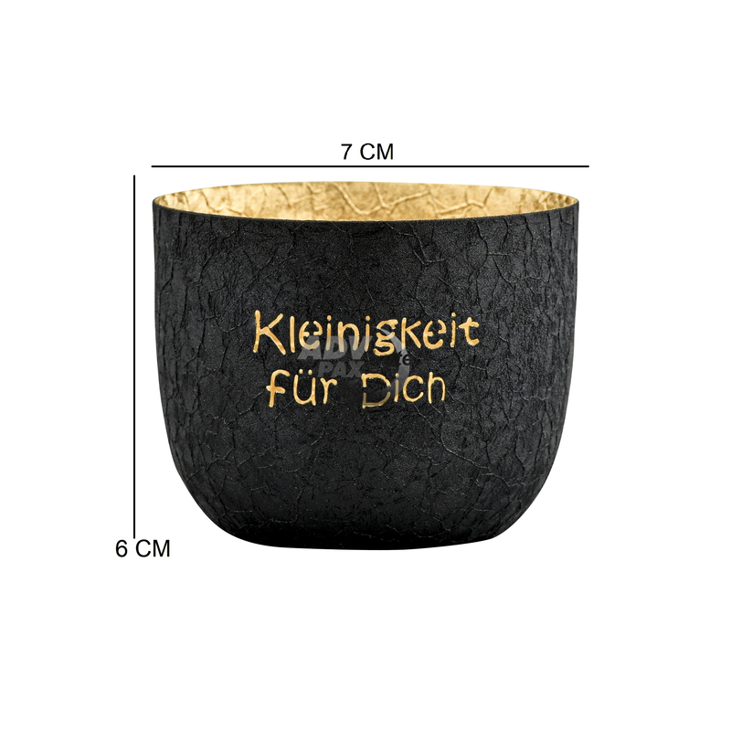 Windlichtschale mit ausgestanztem Motiv
