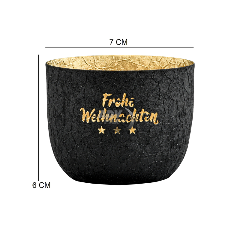 Windlichtschale mit ausgestanztem Motiv