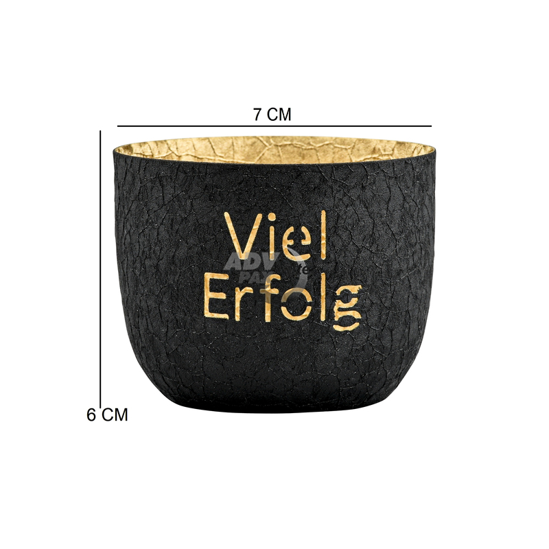 Windlichtschale mit ausgestanztem Motiv