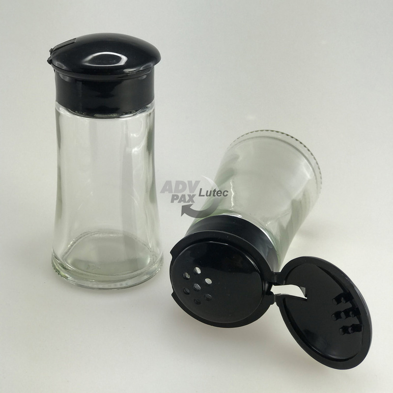 Salz- und Pfefferstreuer Glasstreuer 100 ml Streuer aus Kunststoff