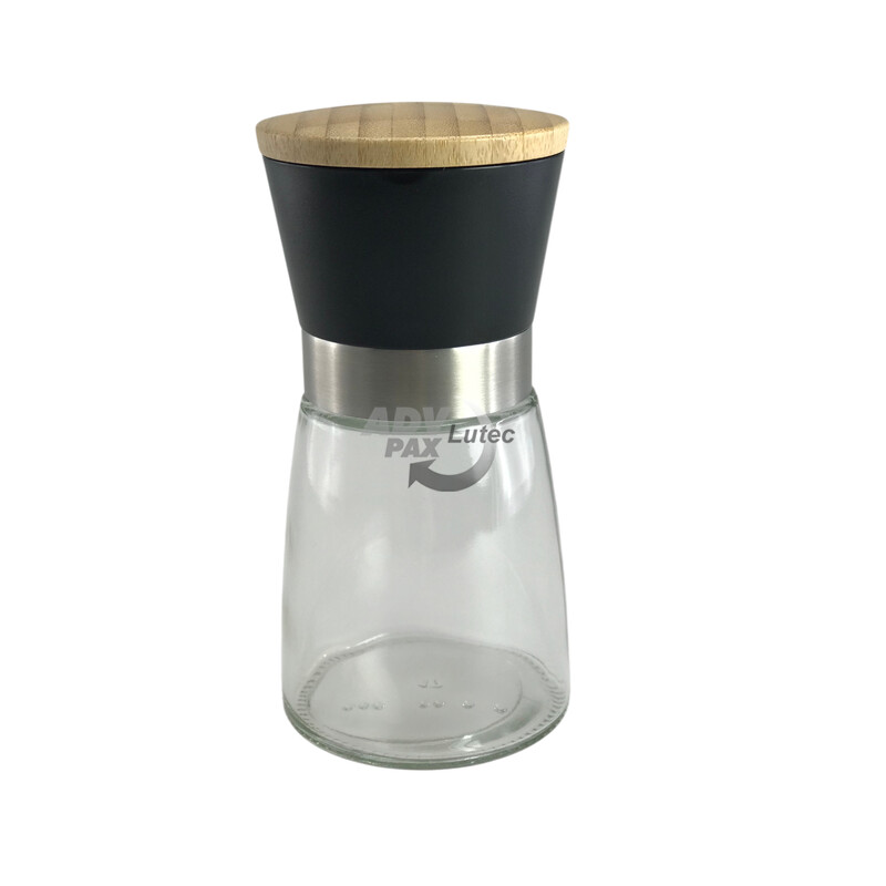 Gewürzmühle Keramikmühle mit Bambusdeckel 140 ml