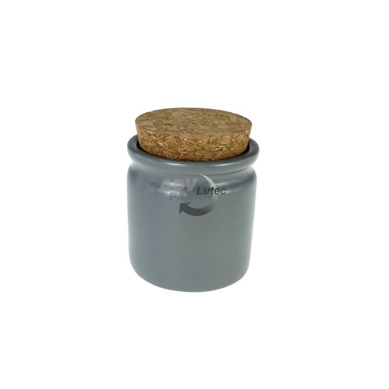 Salt jar Keramikdose mit Korken grey