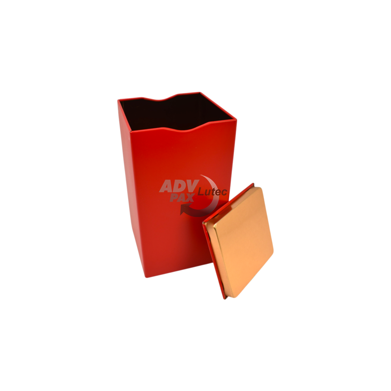 Teedose Teebehälter Vorratsdose Square Box Red XL