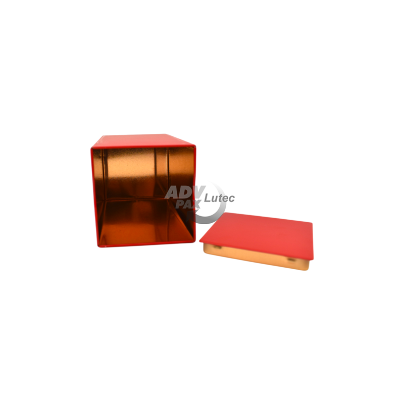 Teedose Teebehälter Vorratsdose Square Box Red XL