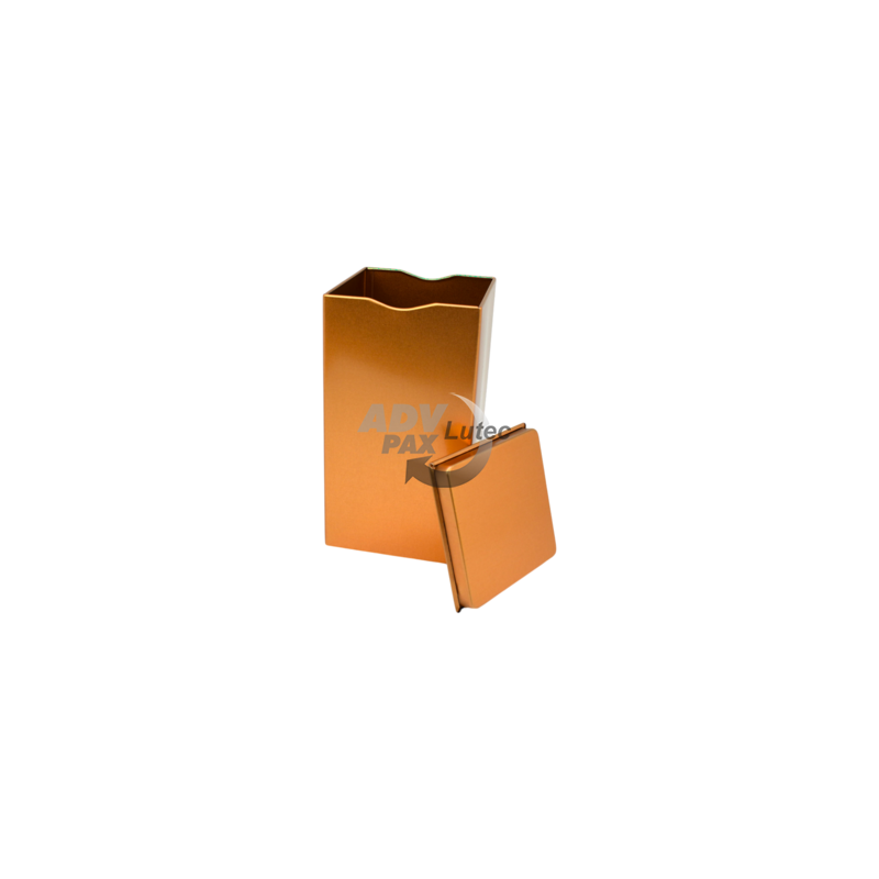 Teedose Teebehälter Vorratsdose Square Box Bronze XL