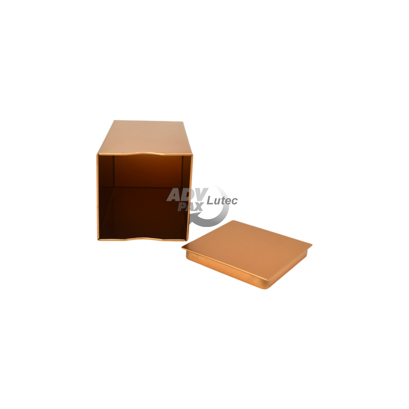 Teedose Teebehälter Vorratsdose Square Box Bronze XL