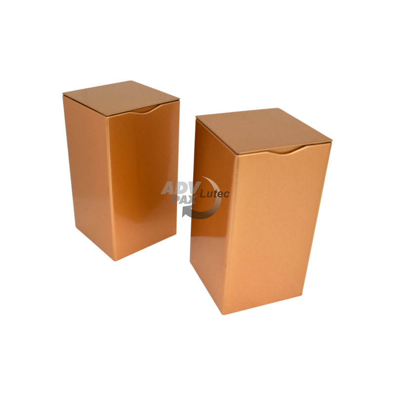 Teedose Teebehälter Vorratsdose Square Box Bronze XL