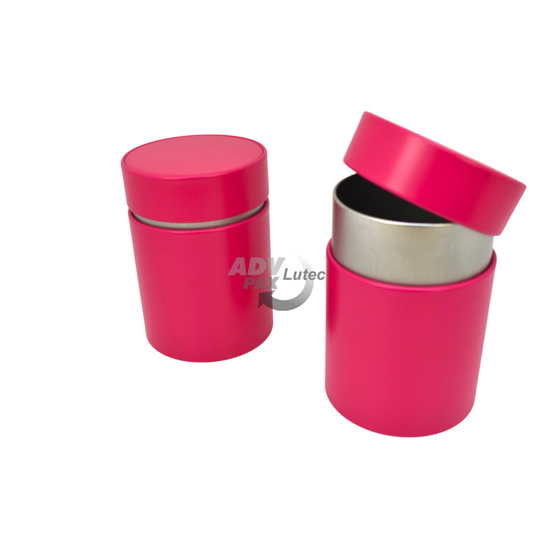 Teedose Teebehälter Vorratsdose pink special rund