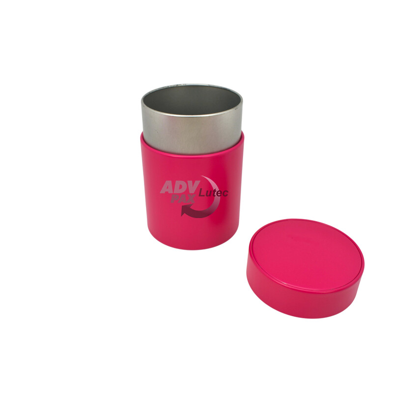 Teedose Teebehälter Vorratsdose pink special rund