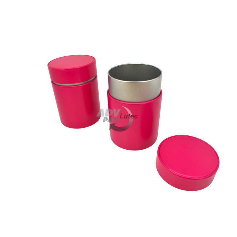 Teedose Teebehälter Vorratsdose pink special rund