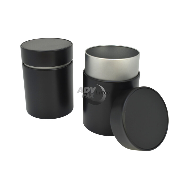 Teedose Teebehälter Vorratsdose black special rund