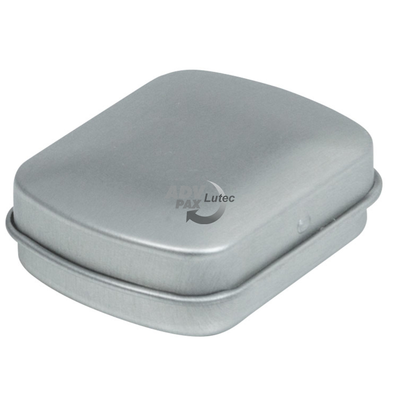 Pillendose, Tablettendose »Pocket tin mini silver« in silber metall, mit Scharnier  - auch für Mints geeignet
