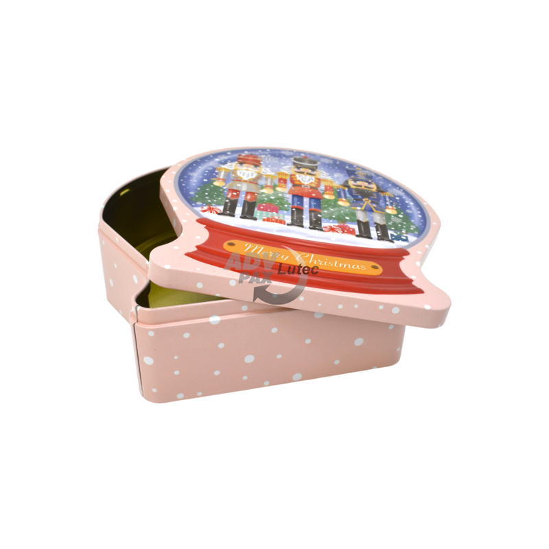 Weihnachtsdose Schneekugel Nussknacker