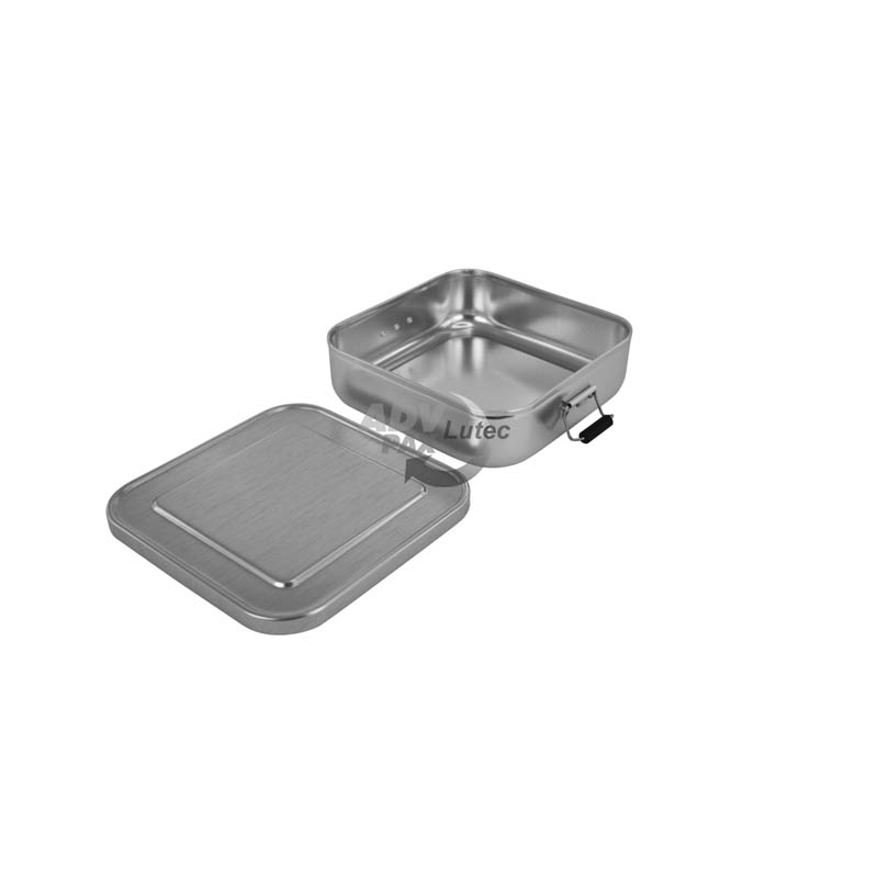 Brotbox-Lunchbox Aluminium Quadrat