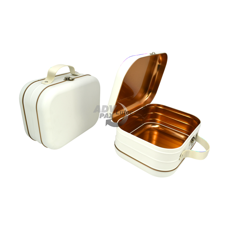 Geschenkdose  Koffer weiß groß