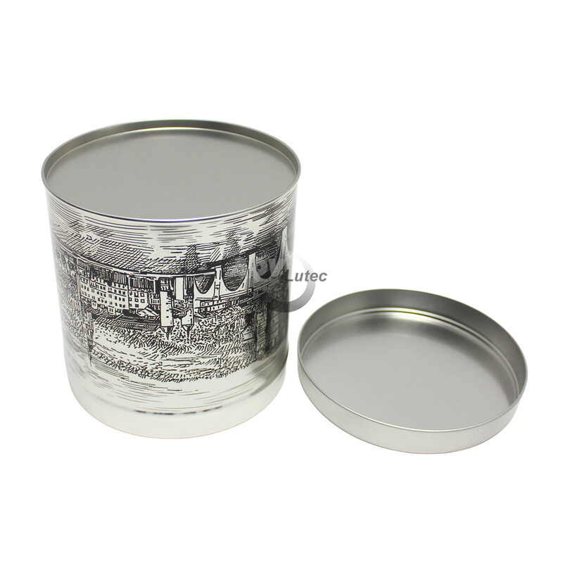 Runde Dose aus Blech Heidelberg Metalldose