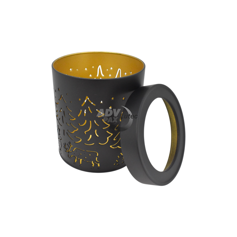 Teelicht Teelichtkerze Teelichthalter Weihnachten Teelichtdose Wald