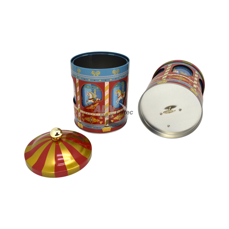 Geschenkdose Keksdose Karussell Musikdose