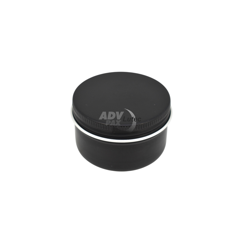 Aluminiumdose Aluminiumbox Aufbewahrungsdose Kosmetikdosen Aludose BLACK hoch 50 ml