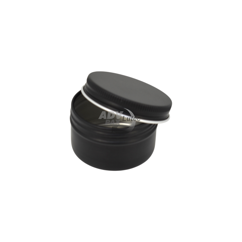 Aluminiumdose Aluminiumbox Aufbewahrungsdose Kosmetikdosen Aludose BLACK hoch 50 ml