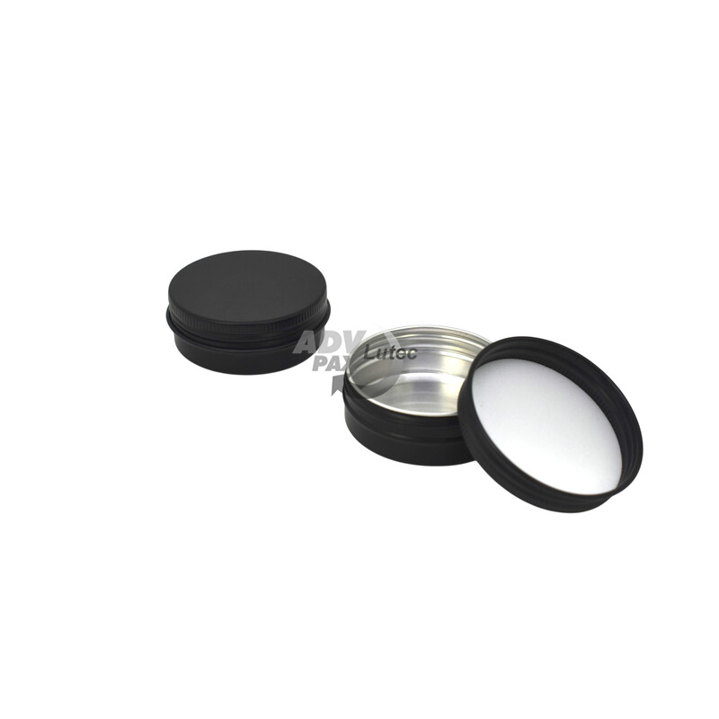Aluminiumdose Aluminiumbox Aufbewahrungsdose Kosmetikdosen Aludose BLACK 30ml