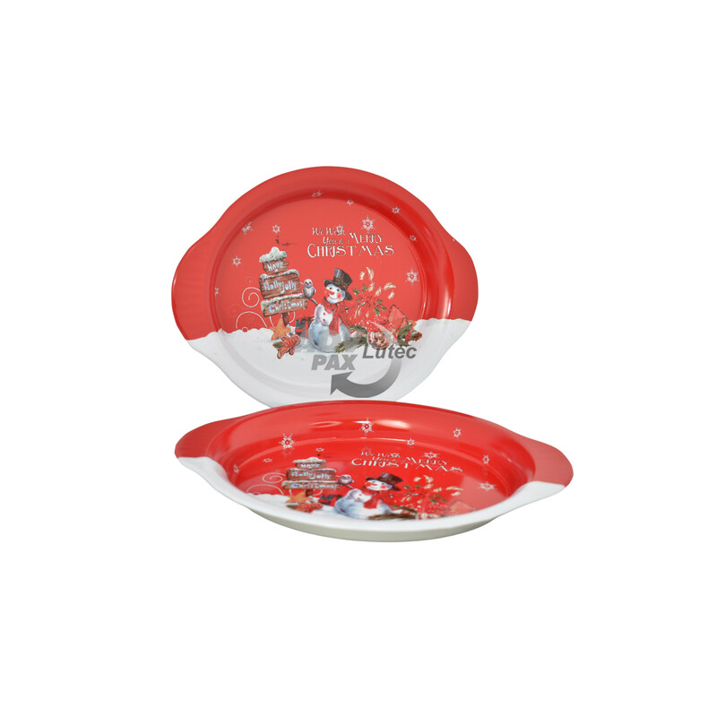 Tray snowman oval