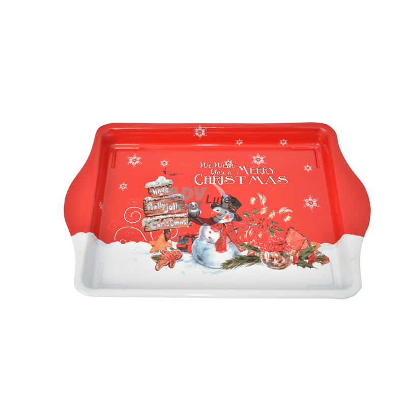 Tray/Blechteller,Weihnachten, Merry Christmas, snowman
