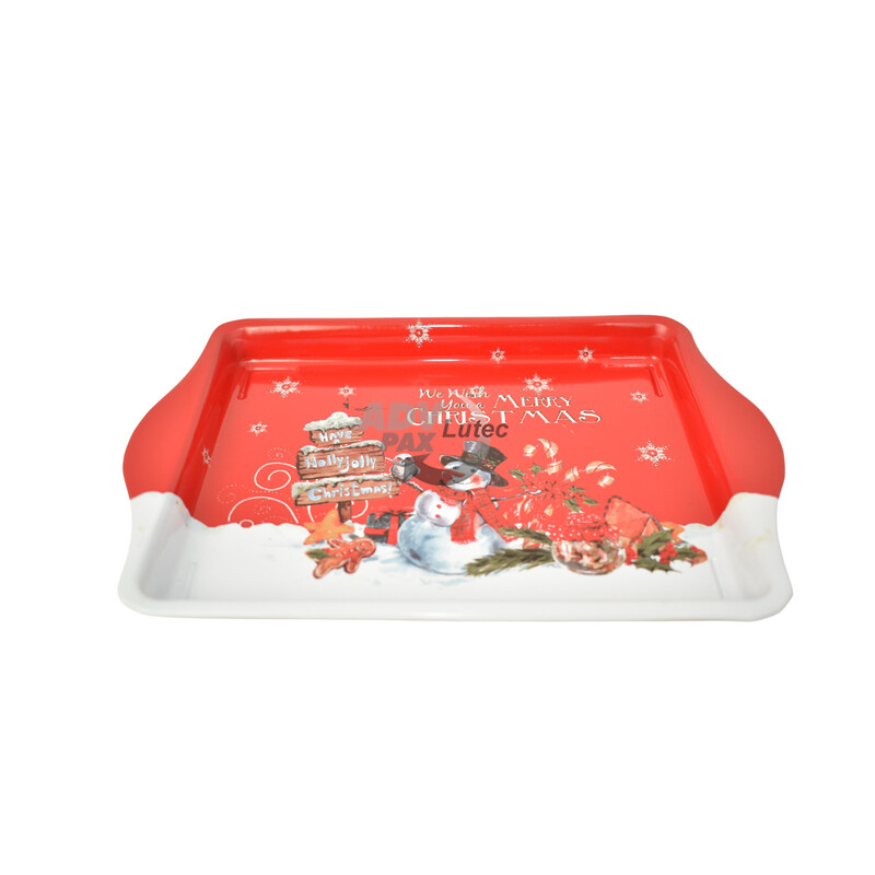 Tray snowman eckig