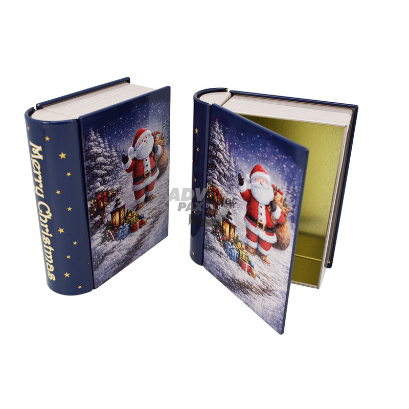 Weihnachtsdosen Geschenkdose Buchdose Book Santa