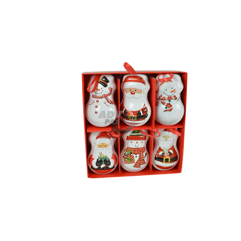 Weihnachtsbaumschmuck Weihnachtsdosen Happy snow set