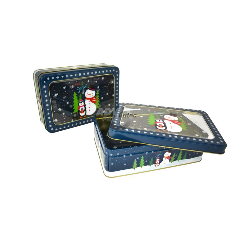 Schneemann,Sichtfenster,Weißblechdose